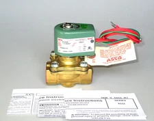 ASCO Steam Solenoid Valve 8222B95, 0-50 PSI, 3/4" NPT, 120V 60Hz or 110V 50Hz