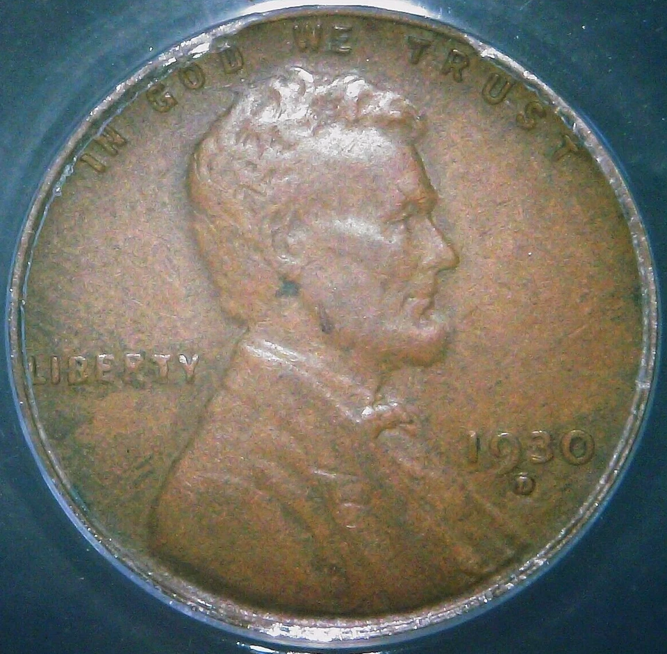 1930 D/D Lincoln Wheat Cent RPM FS-501 - ANACS XF40 / EF40 - Repunched Mint Mark - Image 3 of 4