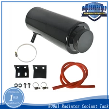 Black 800ml Universal Radiator Coolant Aluminum Tank Overflow Reservoir