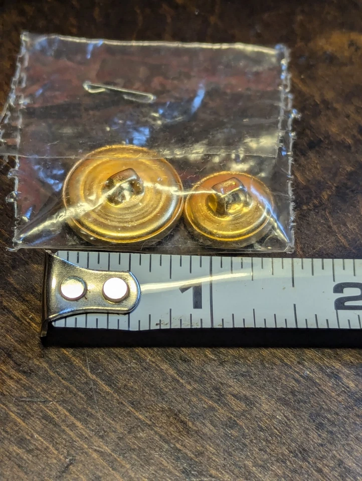 1980s Era BROOKS BROTHERS VTG Gold Blazer Replacement Buttons Set (2) Buckingham - Image 4 of 4