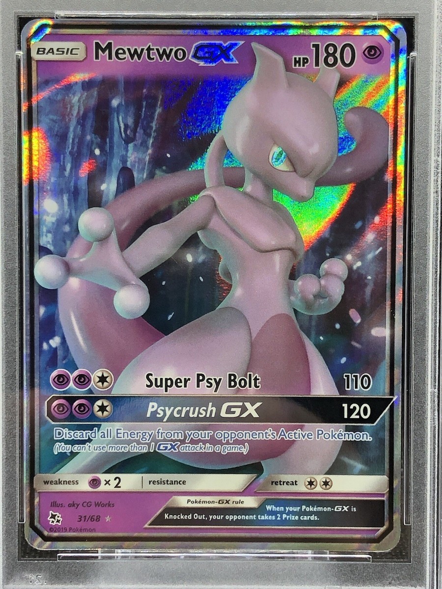 mewtwo pokemon card 2019 Mewtwo GX 2019 PSA 9 MINT Hidden Fates 31/68 Pokemon Card Game TCG Sun &  Moon