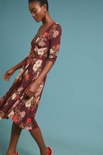 NWT ANTHROPOLOGIE ARCHIVAL FIT-and-FLARE DRESS by MAEVE XXS