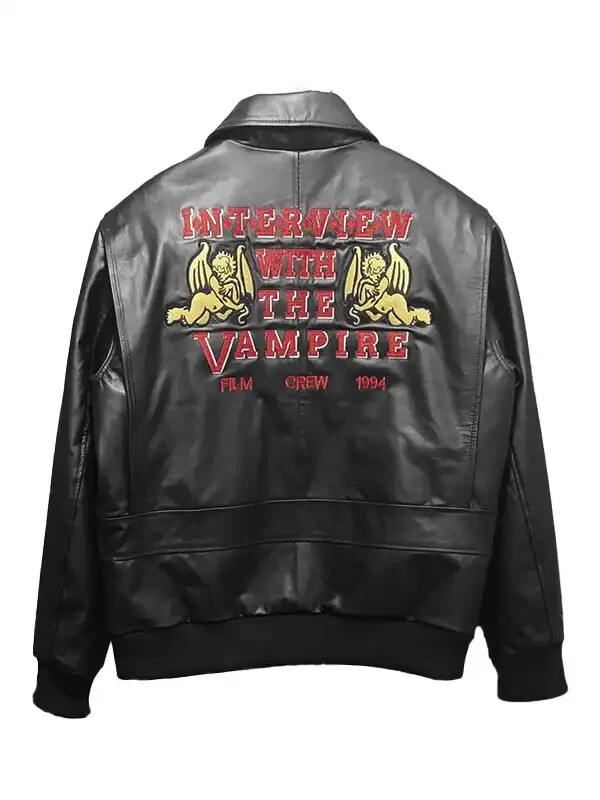 Interview with The Vampire Crew Black Genuine Leather Jacket
