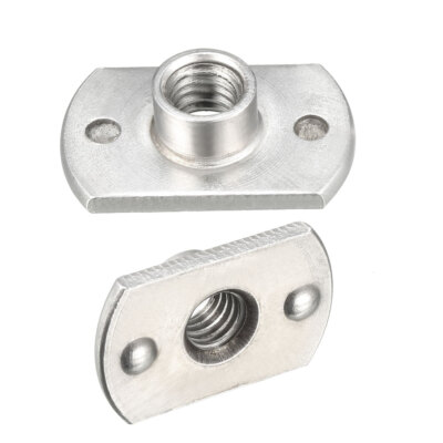 10pcs Weld Nuts M6 Tab Base UNC Carbon Steel Machine Screw 2 Projection Silver