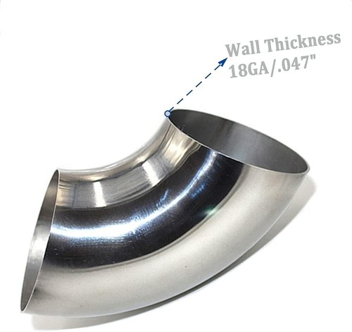 Codo de flexión de mandril 90° de acero inoxidable de 1,5 pulgadas para modificaciones de escape de coche - Imagen 5 de 9