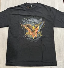 Hot Leathers “2nd Amendment 1791” 2A Eagle Flags AR15 Black T-Shirt -Size L