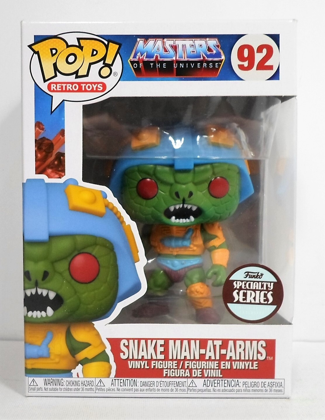 Figura De Vinilo Funko Pop 2021 Retro Toys Motu # 92 Snake Man At Arms 4,5