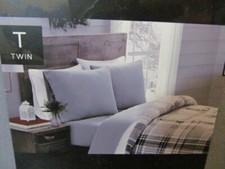 London Fog Premium Turkish Flannel Sheet Set, Gray, Twin Size