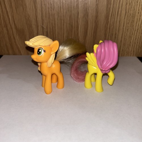 My Little Pony McDonalds Applejack and Shutterfly Figurine Lot 2015 Hasbro - Picture 2 of 6