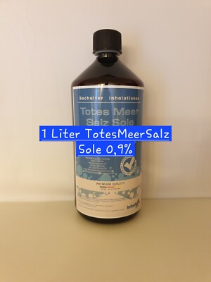 1 Liter 0,9 % ige Totes Meer Salzsole Soletherapie Salzkammer Pferde Inhalation 