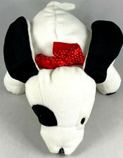 Dakin Valentines Day Puppy Plush Black White 10" With Long Ears Bow Tie 1994