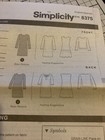Simplicity K8375 Pattern Hacking Dress Sewing Knit Fabric Sizes XXS ...