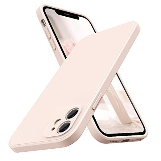 Design for iPhone 11 Case with Camera Protection, Straight Edge Light Pink