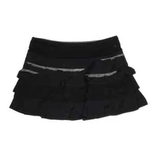 Lululemon Run: Back On Track tennis Skirt Black Heathered Black sz 8  EUC