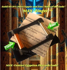 USA MAX-Zinger Copper & Zinc Blakoe ROP Egyptian Healing Power Ring Pharaoh Rods