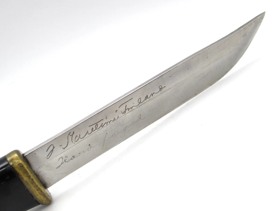 Cuchillo de caza Normark Martini 1967 vintage raro Finlandia forjado a mano Foto 2 de 4