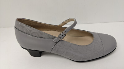 SAS Isabel Mary Jane Heels, Grey Leather, Women's 10 M UK