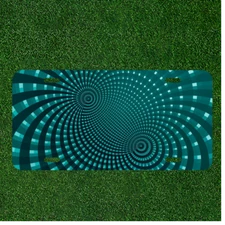 Custom Personalized License Plate Auto Tag With Amazing Optical Illusion Design