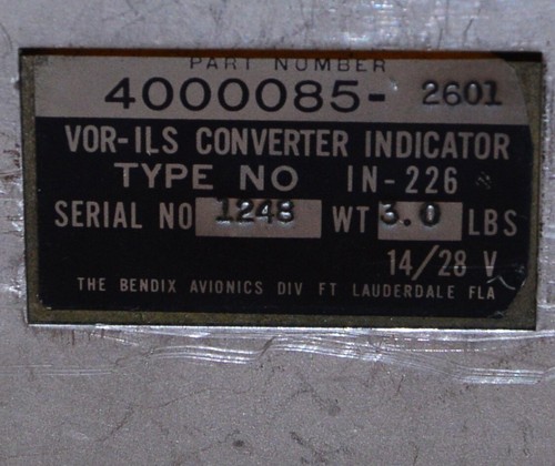 Indicador convertidor Bendix VOR-ILS tipo IN-226, PN 4000085-2601 - Imagen 5 de 7