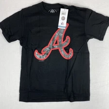 Atlanta Braves Realtree Camo Black Medium T Shirt Recycled Material MADE IN USA