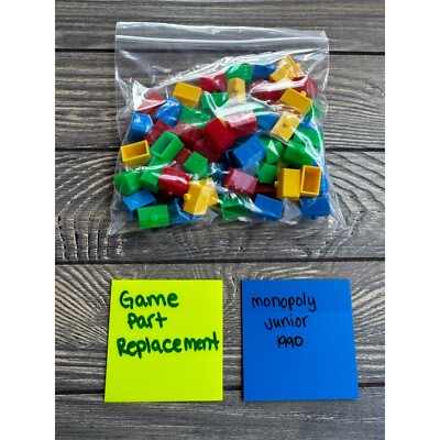 Monopoly Junior 1990 Replacement Game Houses & Hotels