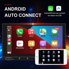 7" Double Din Car Stereo with Apple Carplay  Android Auto MP5 Radio W/Camera