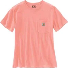 CARHARTT MENS LOOSE FIT HEAVYWEIGHT POCKET T SHIRT HIBISCUS HEATHER NWT