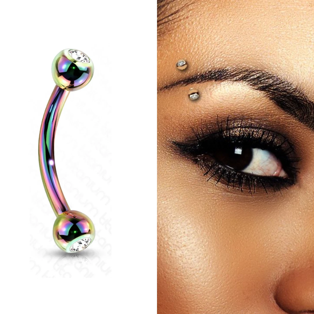 Curved barbell deals eyebrow piercing