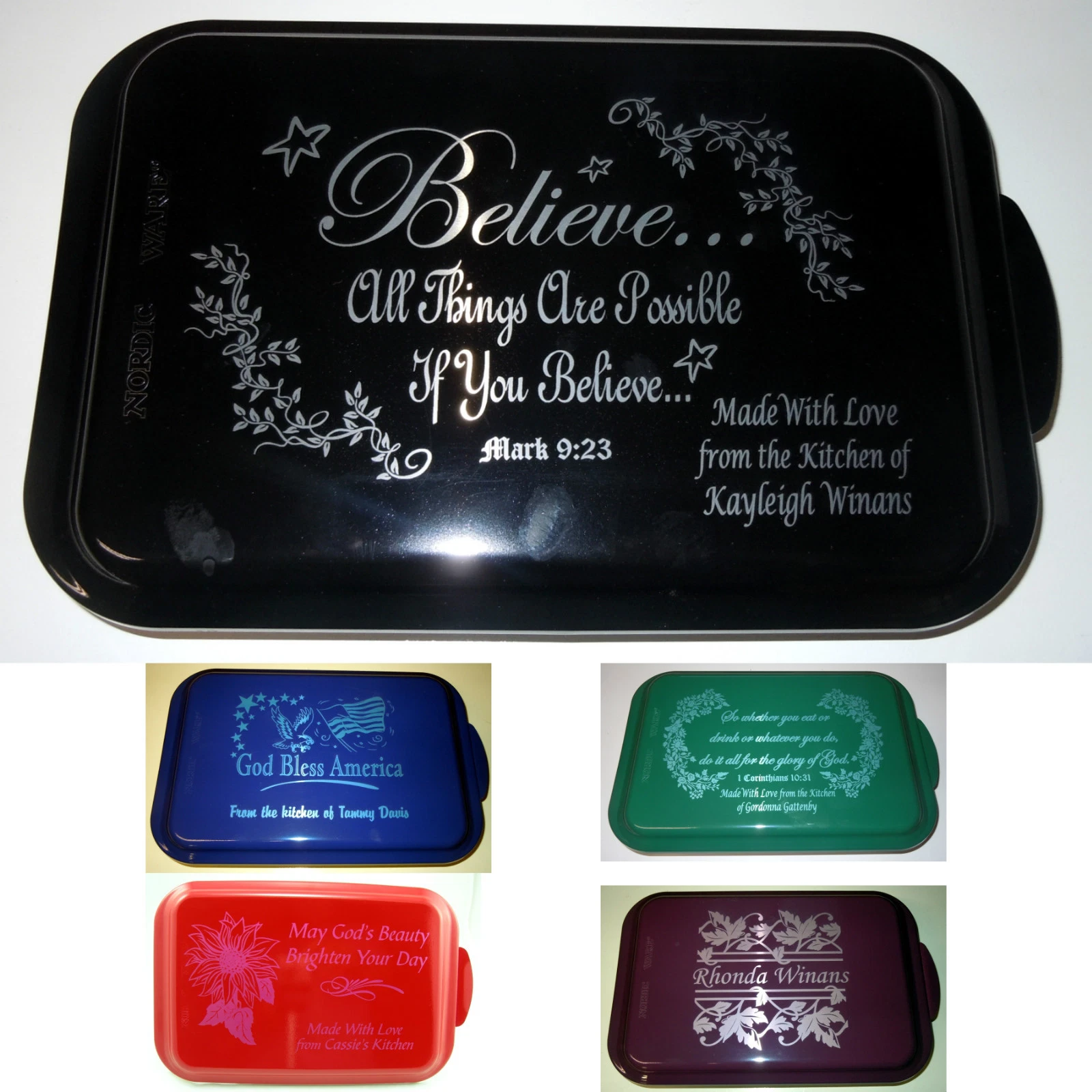 Personalized Aluminum Cake Pans Custom Gifts Mothers Day Birthday Wedding