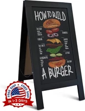 Pizarra con marco de 40 x 20, ideal para menús de restaurantes y cafeterías NEW