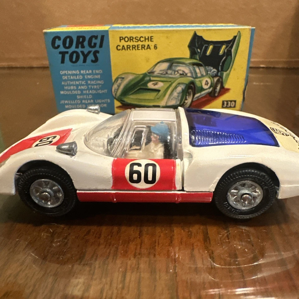 Corgi Toys 330 Porsche Carrera 6 Diecast Car – w/ ORIGINAL BOX – Vintage 1967 - Image 4 of 4