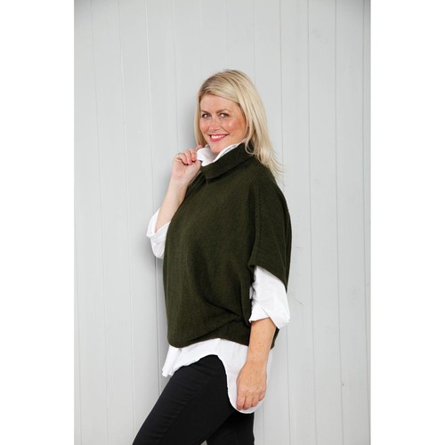 Poncho cuello capucha Goose Island caqui - Imagen 2 de 3