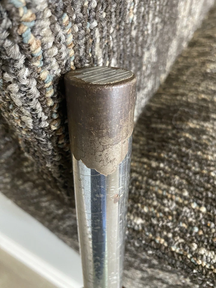 Barra de rizo vintage York Barbell sin moleteado EZ con collares interiores y exteriores Foto 3 de 4