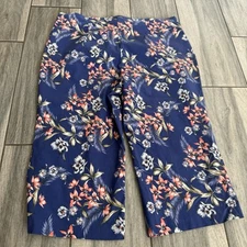Women’s Counterparts Blue Floral Capri Size 20W 20