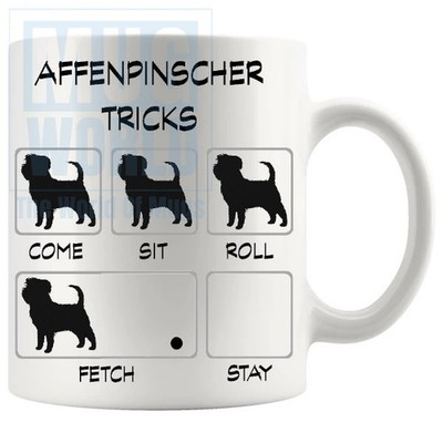 Affenpinscher Tricks Tasse Lustig Neuheit Tassen Geburtstag Weihnachten Jubiläum Mo...