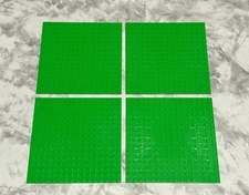 LEGO Parts Lot (4) Ct ~ Green Plate 16 x 16 Baseplate ~ No 91405