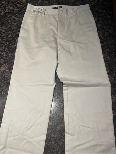 NWT IZOD Pants Mens 30x32 Pumice American Chino Slim Fit Smooth Touch Cotton - Picture 6 of 9