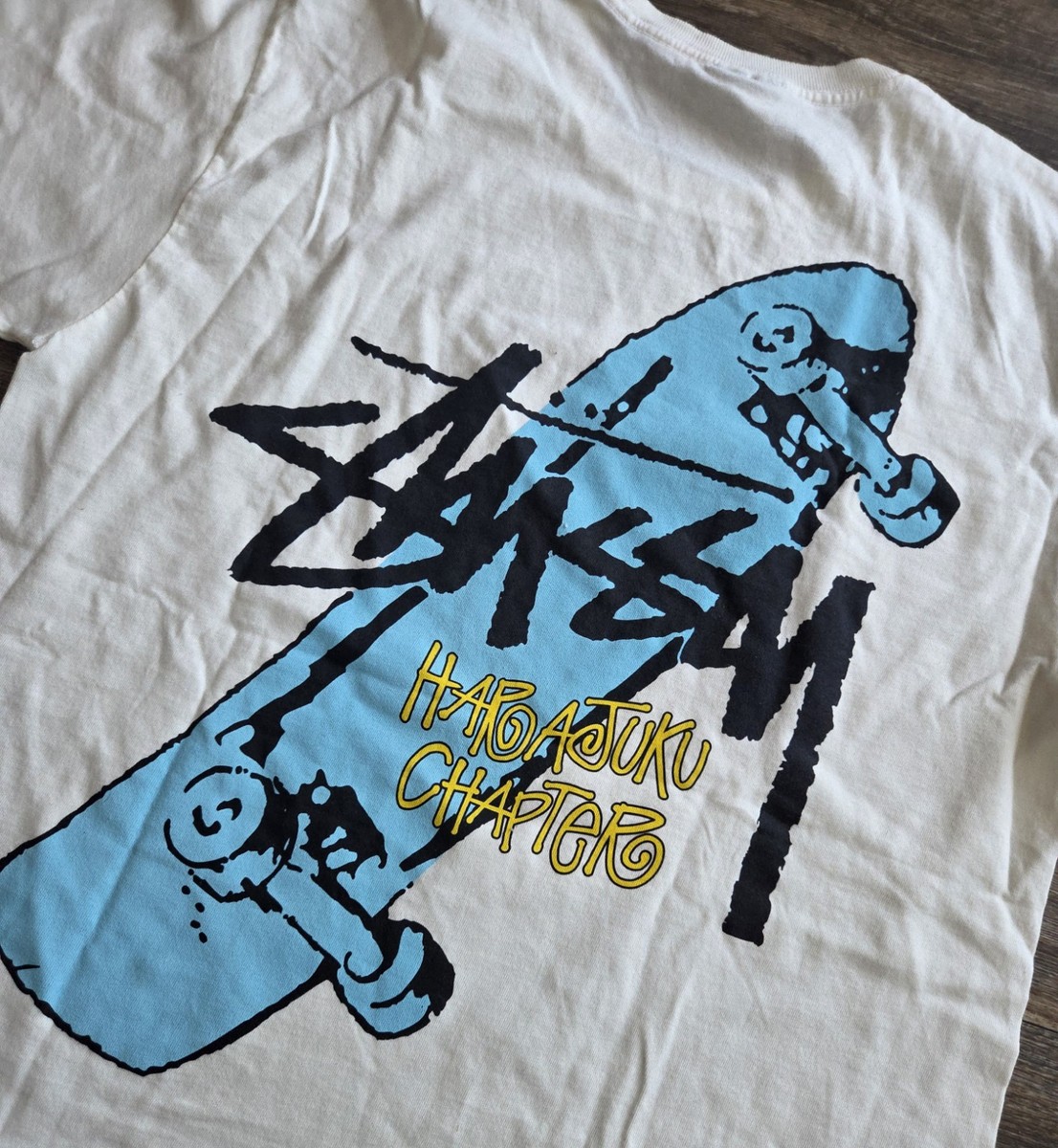 NWOT Stussy Harajuku Japan Chapter T-Shirt Beige Men's Size