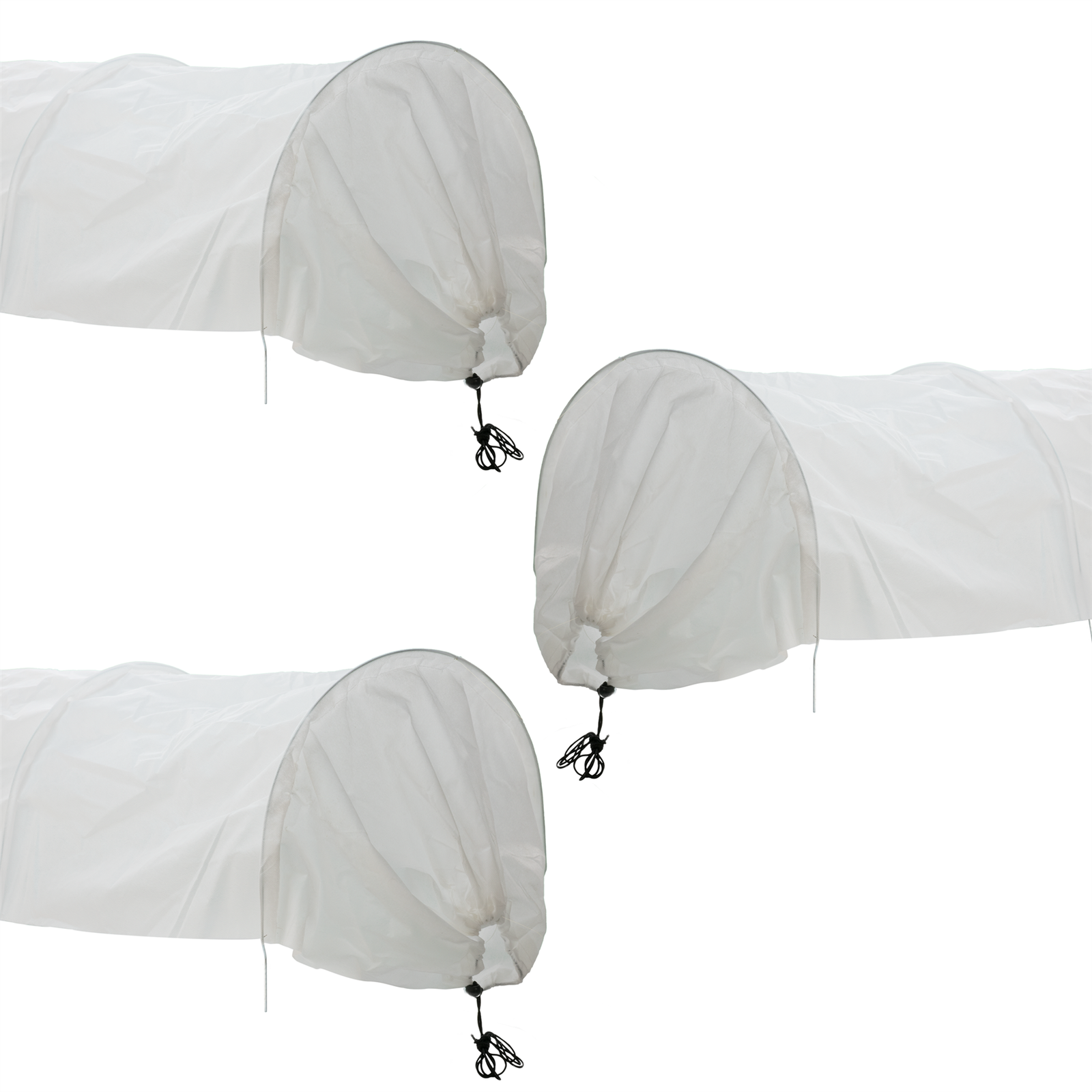 KCT 3 PACK FLEECE GARDEN NET POLY GROW TUNNEL PLANT CLOCHE PROTECTION MESH
