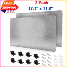 17.1 in x 11.8 in 2 Pack Metal Magnetic Board, Magnet Bulletin Board to Display