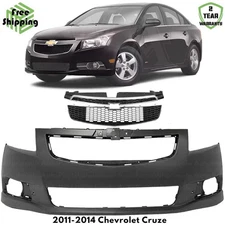 Front Bumper Cover Fascia & Grille Assembly Kit For 2011-2014 Chevrolet Cruze