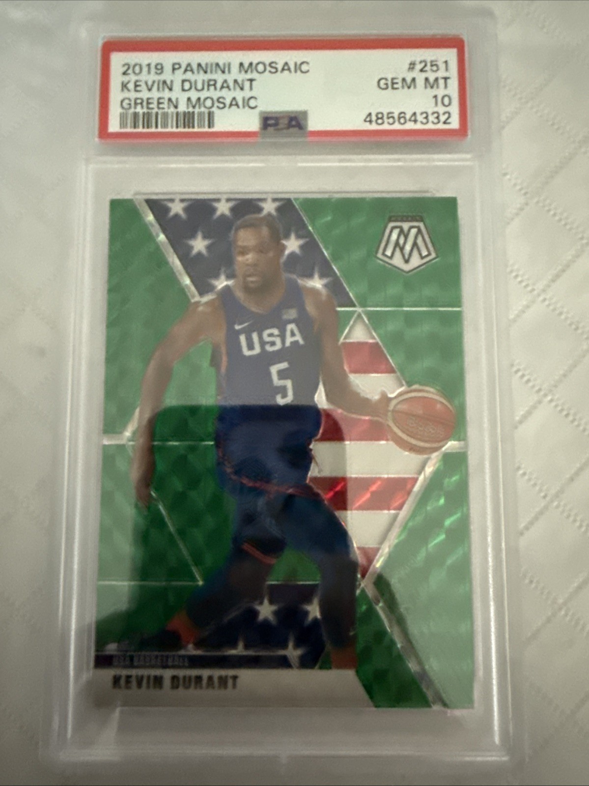 2019-20 Panini Mosaic - USA Basketball Kevin Durant #251 Green Prizm