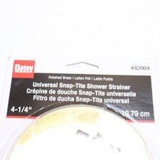 Oatey 4-1/4 in. Round Snap-In Polished Brass Shower Drain Cover