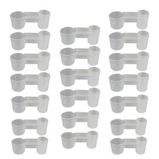 20 PCS Bird Drinker Feeder Plastic Soda Pop Water Bottle Cup Trough Poultry