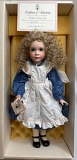 Vintage 16” Wendy Lawton Porcelain & Wood Doll “Through The Looking Glass"  1995