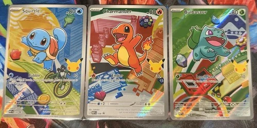 Pokemon First Partners 30th Charmander Squirtle Bulbasaur