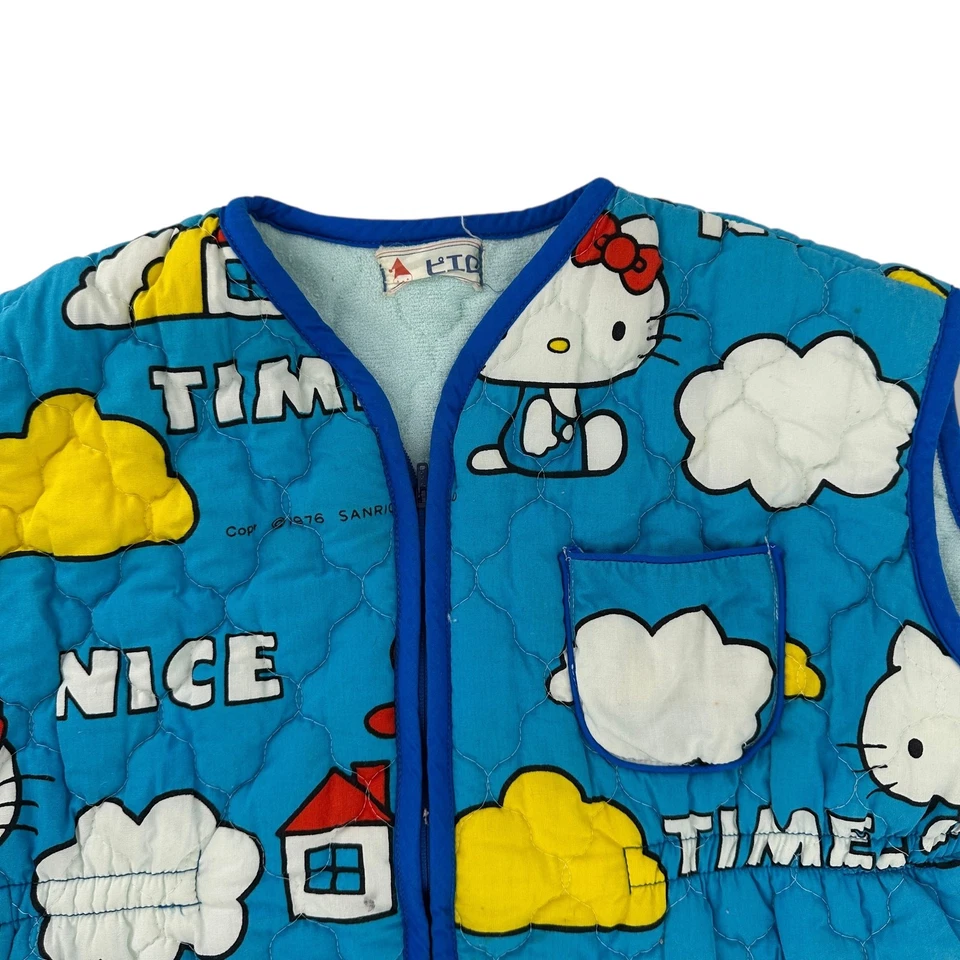 Sanrio Hello Kitty Nice Time Quilted Terry Baby Sleep Sack Vest Vtg 1978 Japan - Image 4 of 4