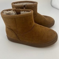 Cat Jack Kids Winter Boots Faux Suede Zip Cozy Brown Size 10 Winter Wonderland