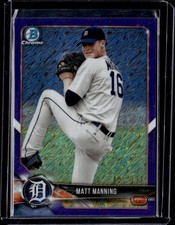 2018 Bowman Chrome Prospects Purple Shimmer Refractors #BCP209 Matt Manning /655
