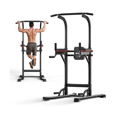 ZENOVA Pull Up Bar Dip Station Multi-Function Strength Training Equipment for...